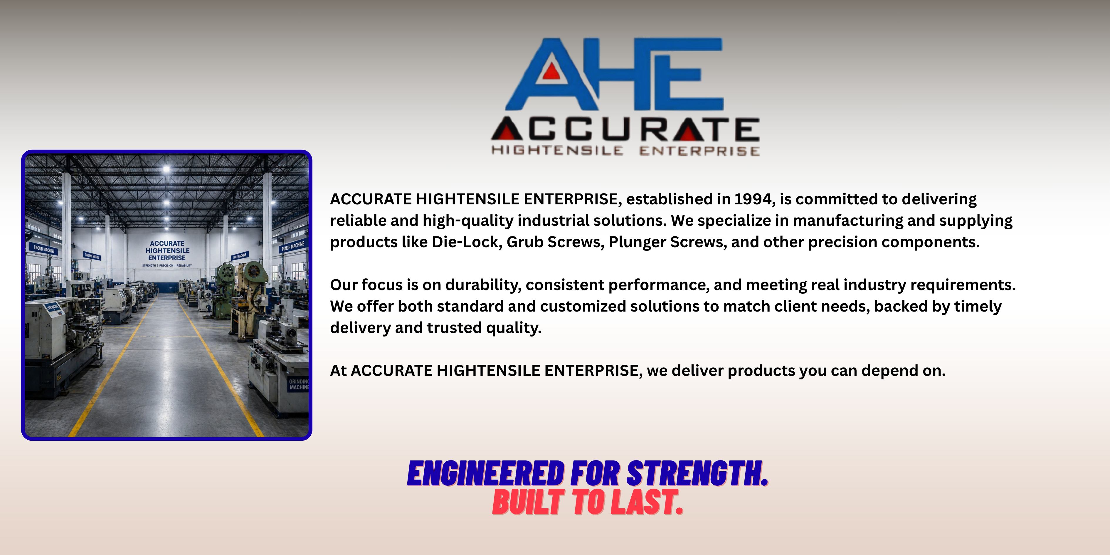 Accurate Hightensile Enterprise Banner 6